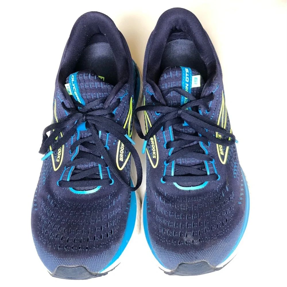 Brooks Glycerin 19 Blue and Yellow Running Shoes Men’s Size 11.5